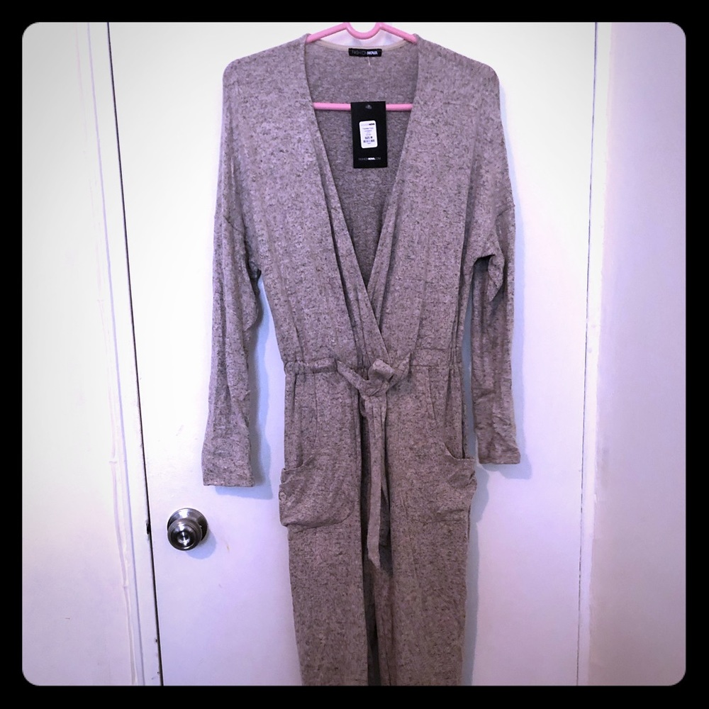 🚨SOLD🚨 Theresa Cozy Jumpsuit Oatmeal